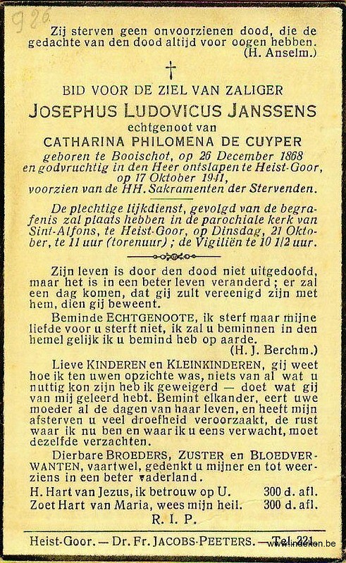 Josephus Lucovicus Janssens