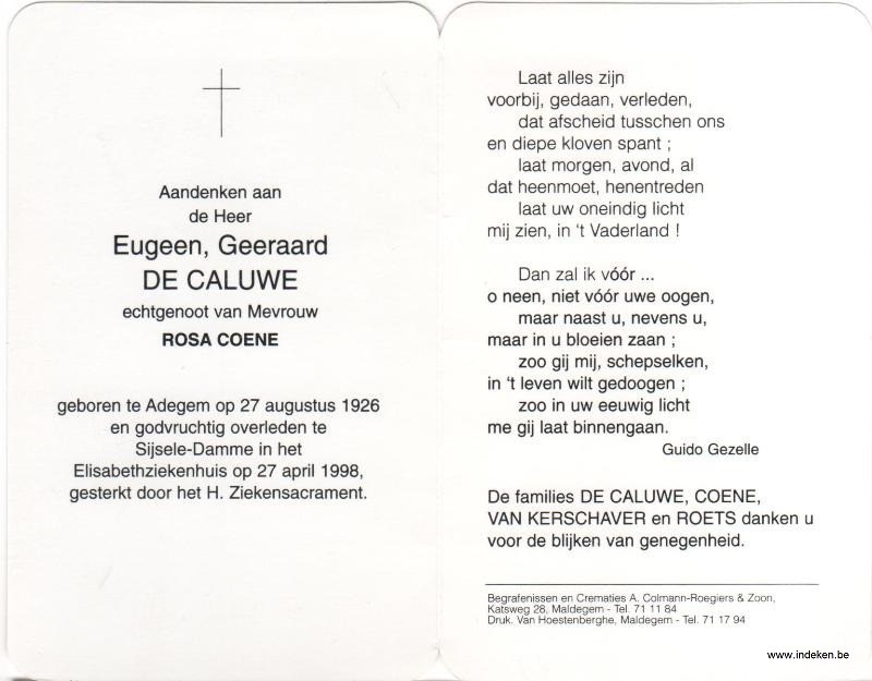 Eugeen Feeraard De Caluwe