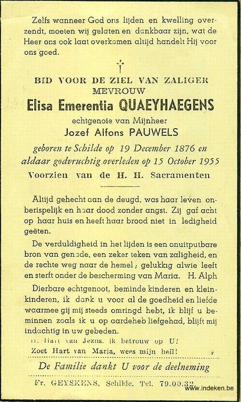Elisa Emerentia Quaeyhaegens