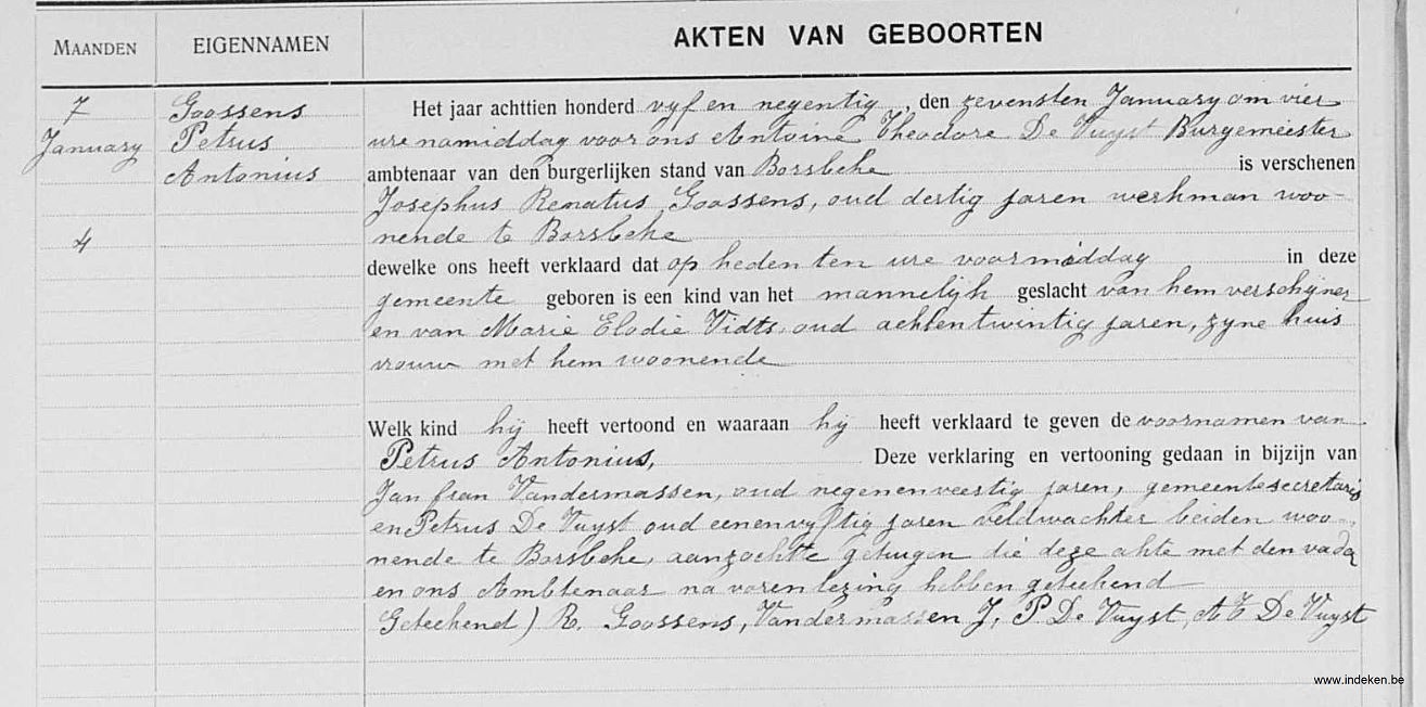 Petrus Antonius Goossens