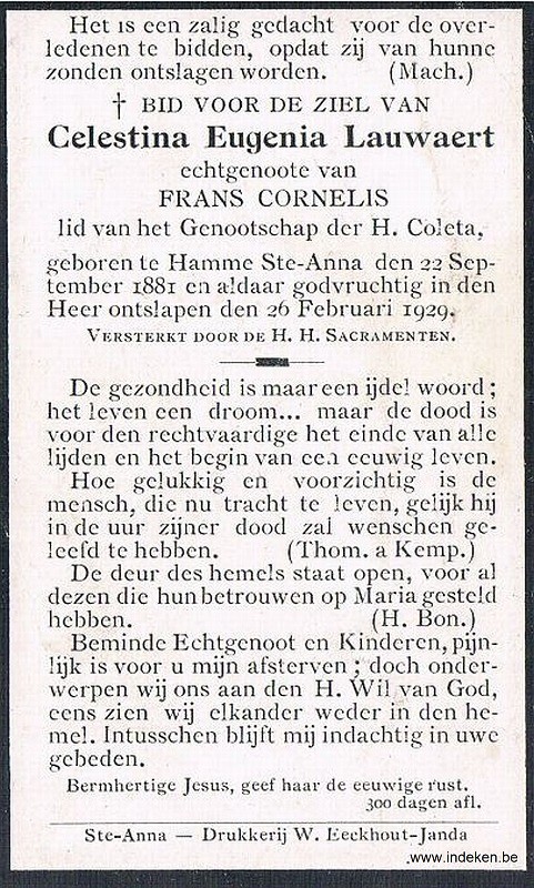 Cellestina Eugenia Lauwaert