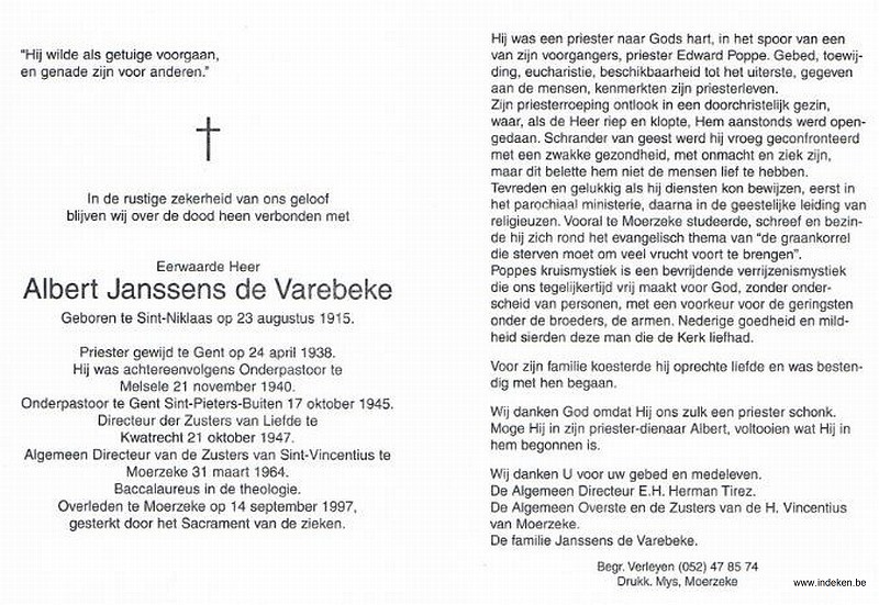 Albert Janssens de Varebeke