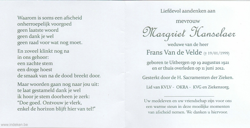 Margriet Hanselaer