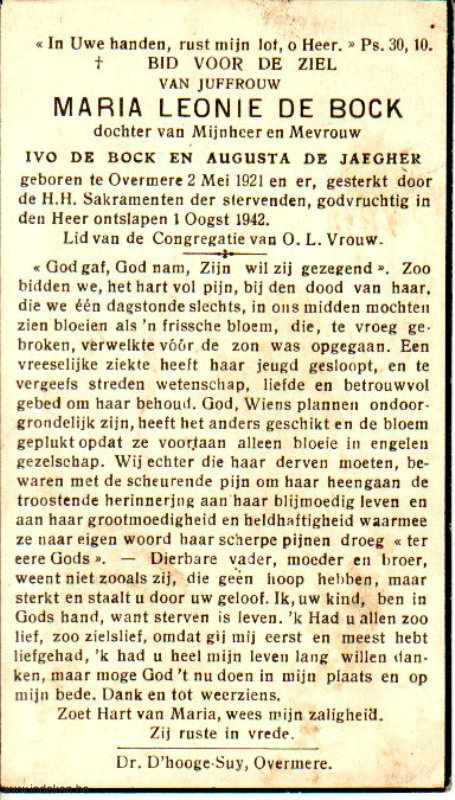 Maria Leonie De Bock
