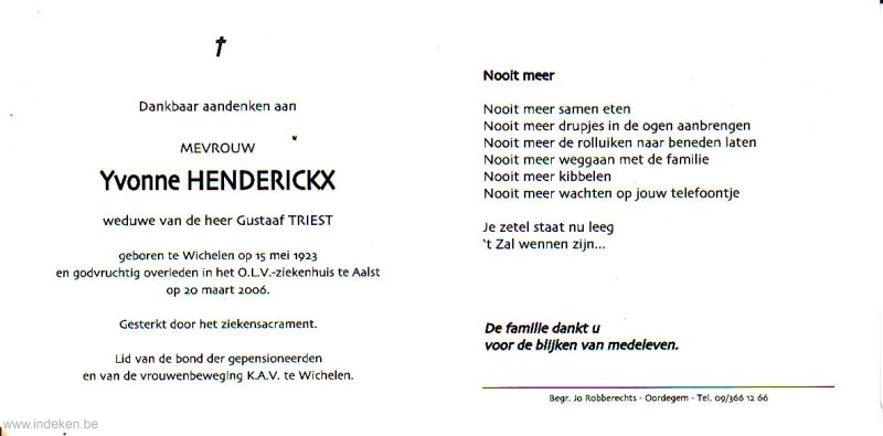 Yvonne Henderickx