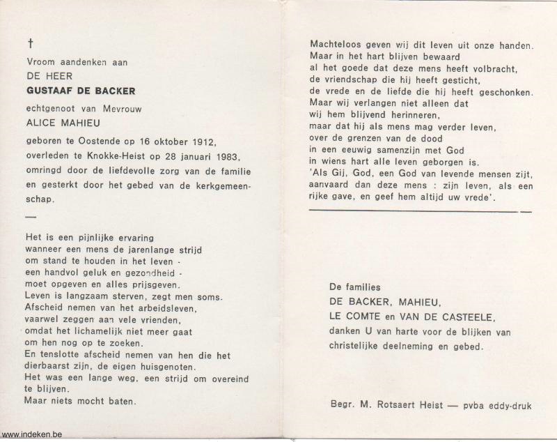 Gustaaf De Backer