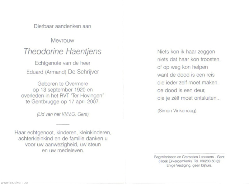 Theodorine Haentjens