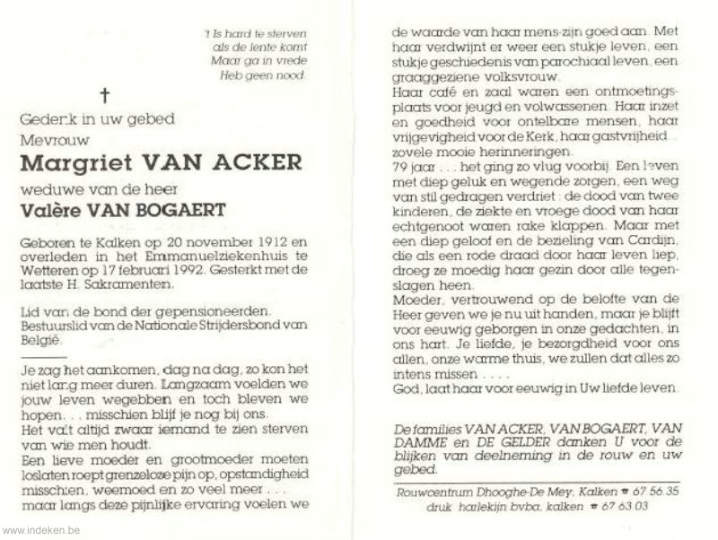 Margriet Van Acker