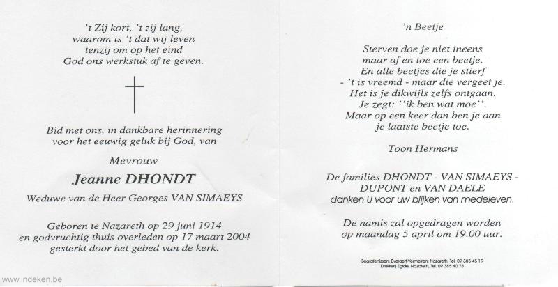 Jeanne Dhondt