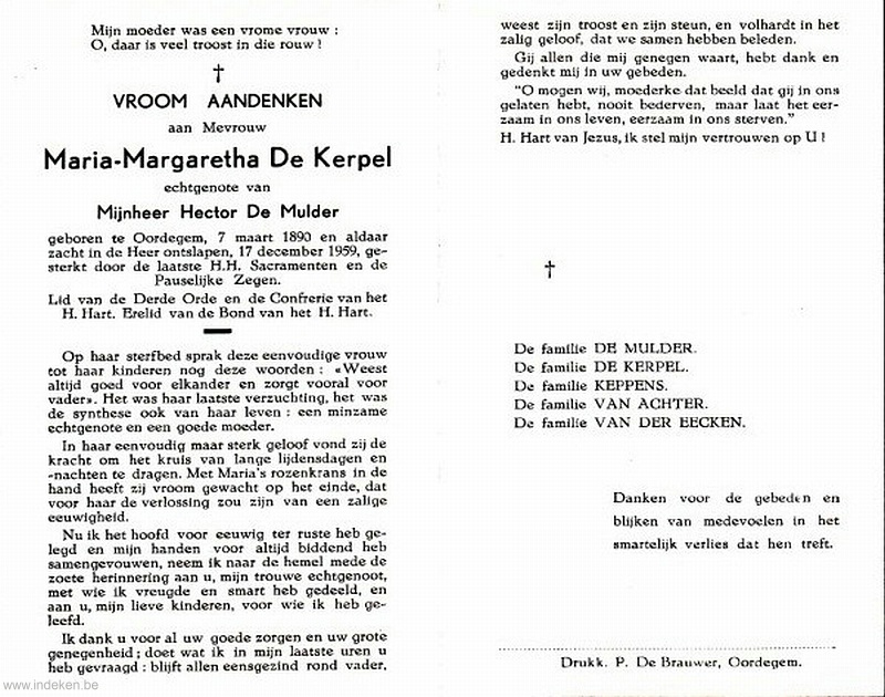 Maria Margaretha De Kerpel
