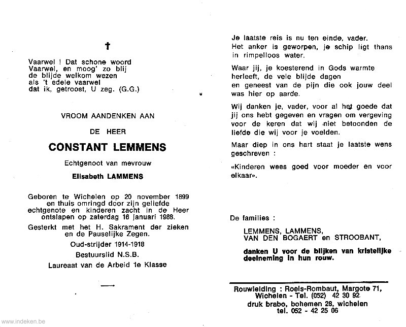 Constant Lemmens