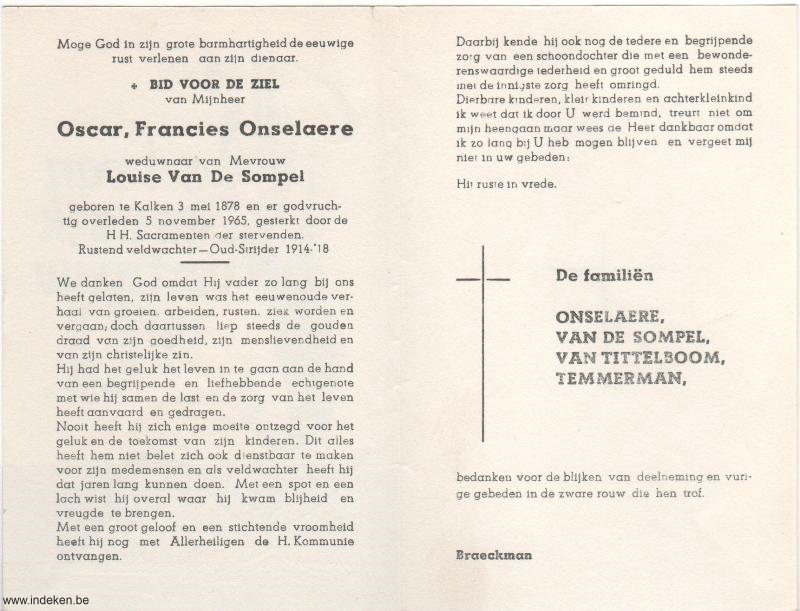 Oscar Francies Onselaere