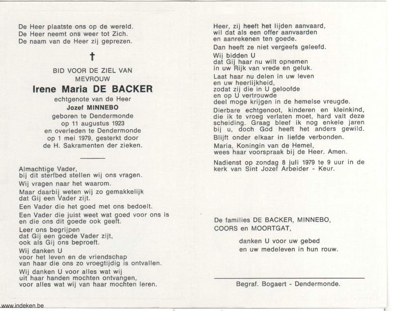 Irene Maria De Backer