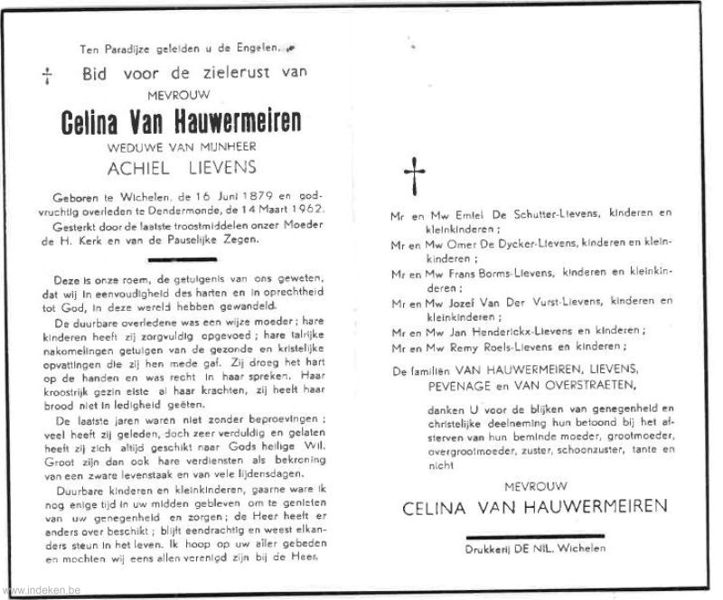 Celina Van Hauwermeiren