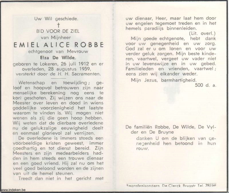 Emiel Alice Robbe