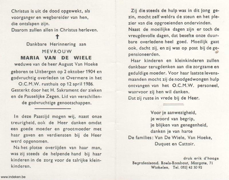 Maria Van De Wiele