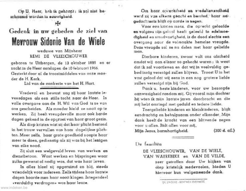 Sidonie Van De Wiele