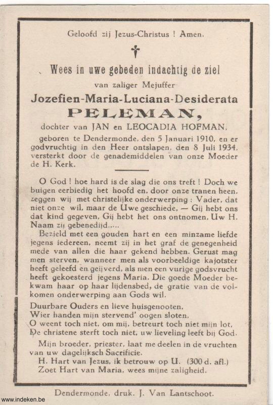 Jozefien Maria Luciana Desiderata Peleman