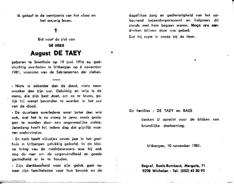 August De Taey