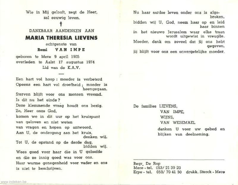 Maria Theresia Lievens