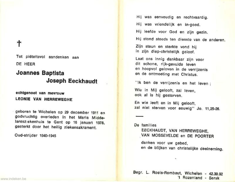 Joannes Baptista Joseph Eeckhaudt