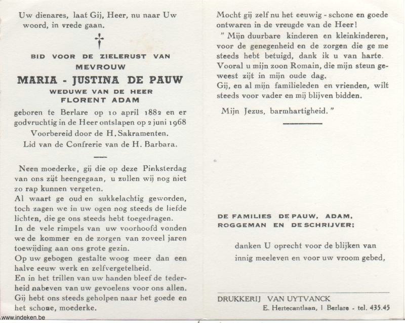 Maria Justina De Pauw
