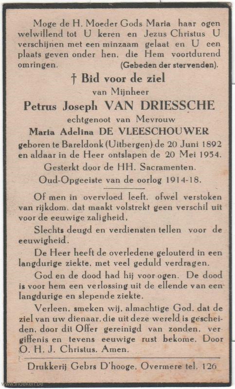 Petrus Joseph Van Driessche