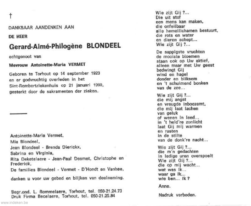 Gerard Aimé Philogène Blondeel