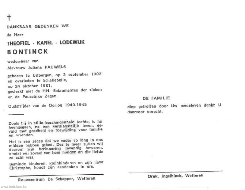 Theofiel Karel Lodewijk Bontinck