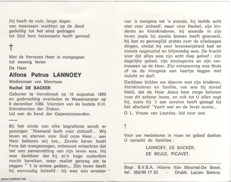 Alfons Petrus Lannoey