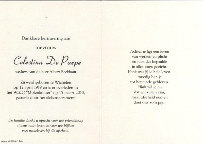 Celestine De Paepe