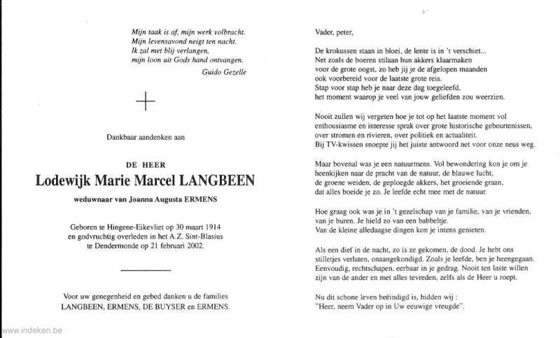 Lodewijk Marie Marcel Langbeen