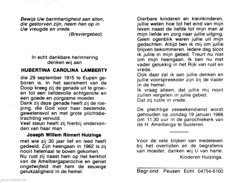 Hubertina Carolina Lamberty