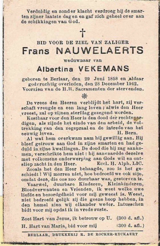 Franciscus Cornelius Nauwelaerts