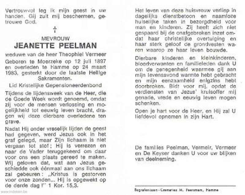 Marie Jeanette Peelman