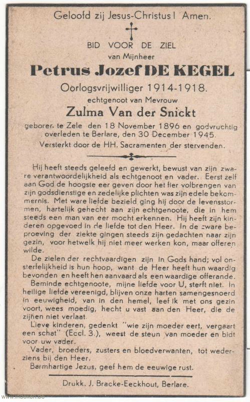 Petrus Jozef De Kegel