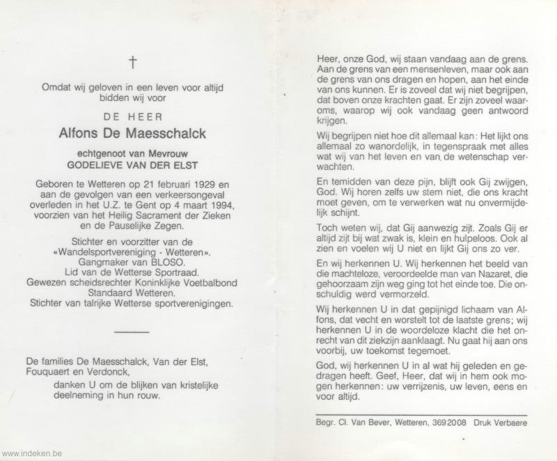 Alfons De Maesschalck