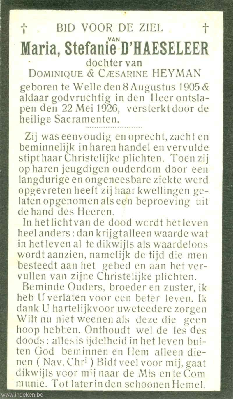 Maria Stefanie D Haeseleer