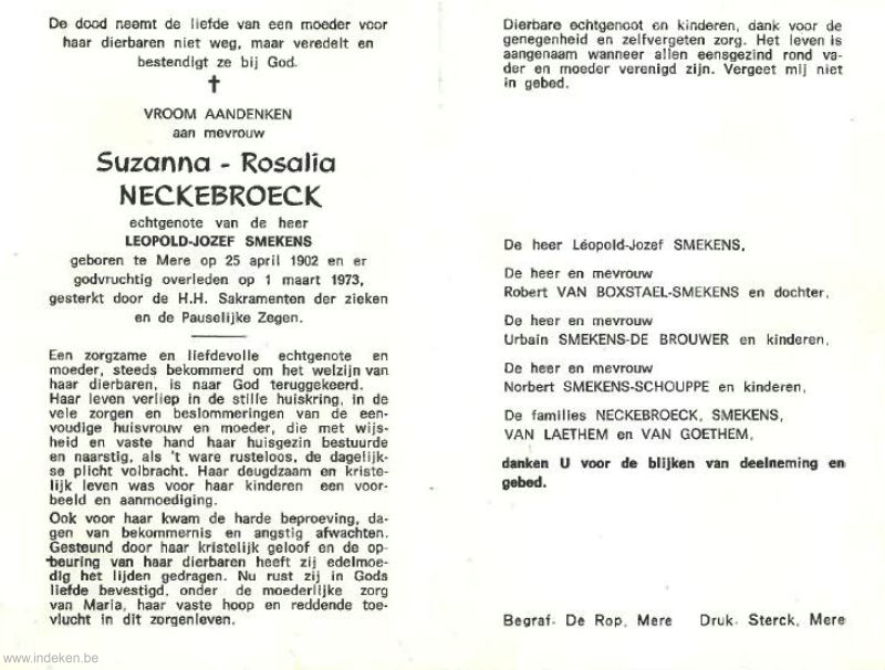 Suzanna Rosalia Neckebroeck