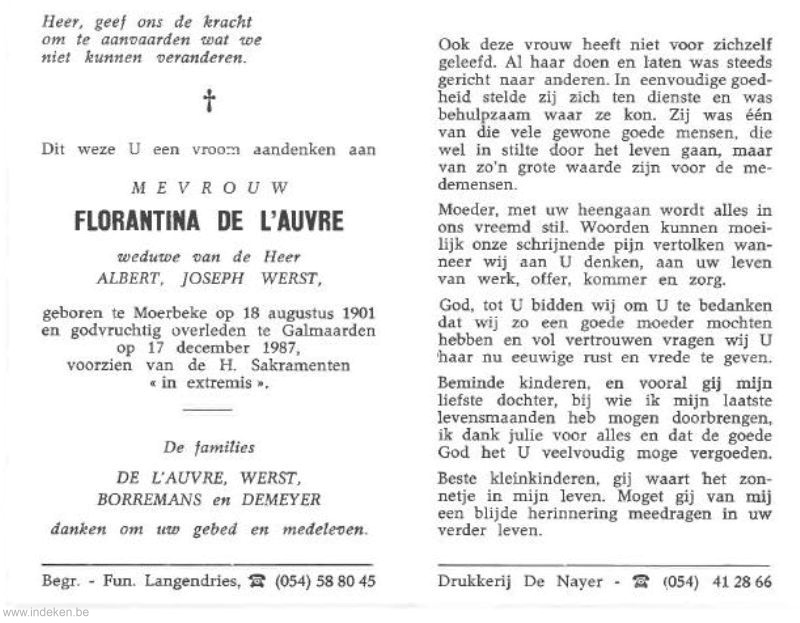 Florantina De L auvre