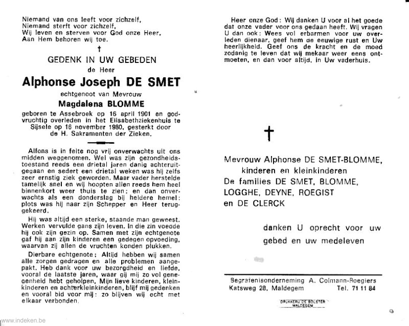Alphonse Joseph De Smet