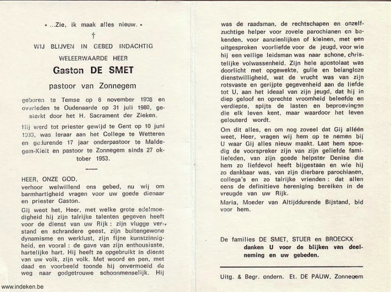 Gaston Hubert Amatus Cornelius De Smet