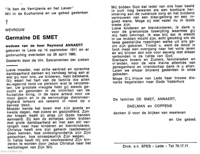 Germaine De Smet