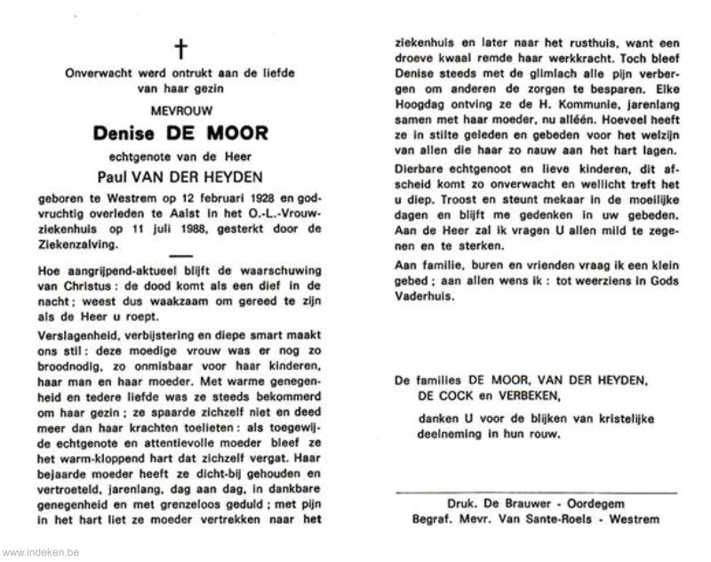 Georgine Anna Denise De Moor