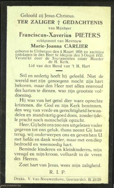 Franciscus Xaverius Pieters