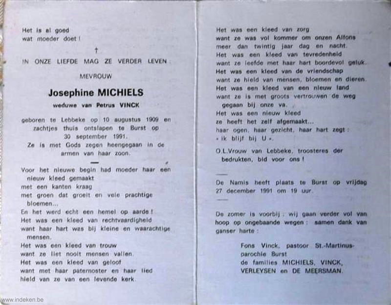 Josephine Marie Michiels