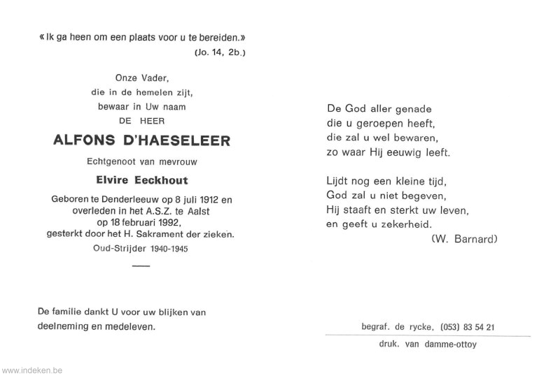 Alfons D Haeseleer