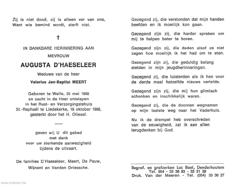 Augusta Stephania D Haeseleer