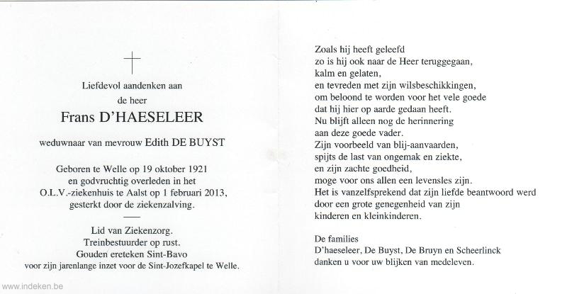 Frans D Haeseleer