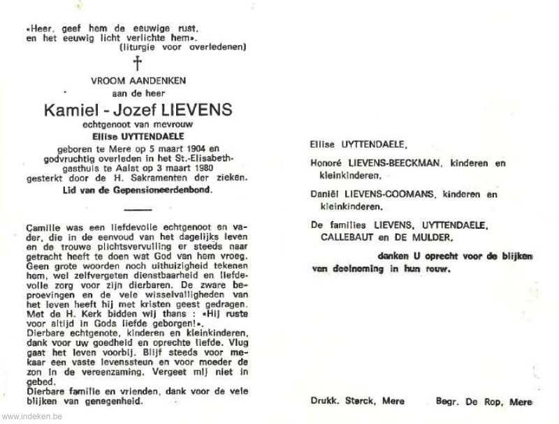 Camille Joseph Lievens
